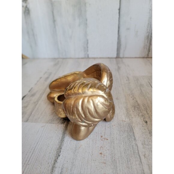 Angel candle stick holder golden rustic xmas figure decor - Picture 4 of 7